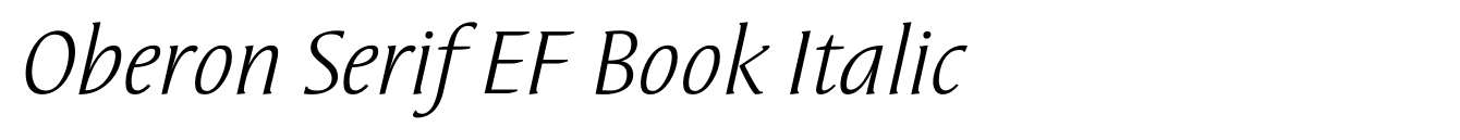 Oberon Serif EF Book Italic image